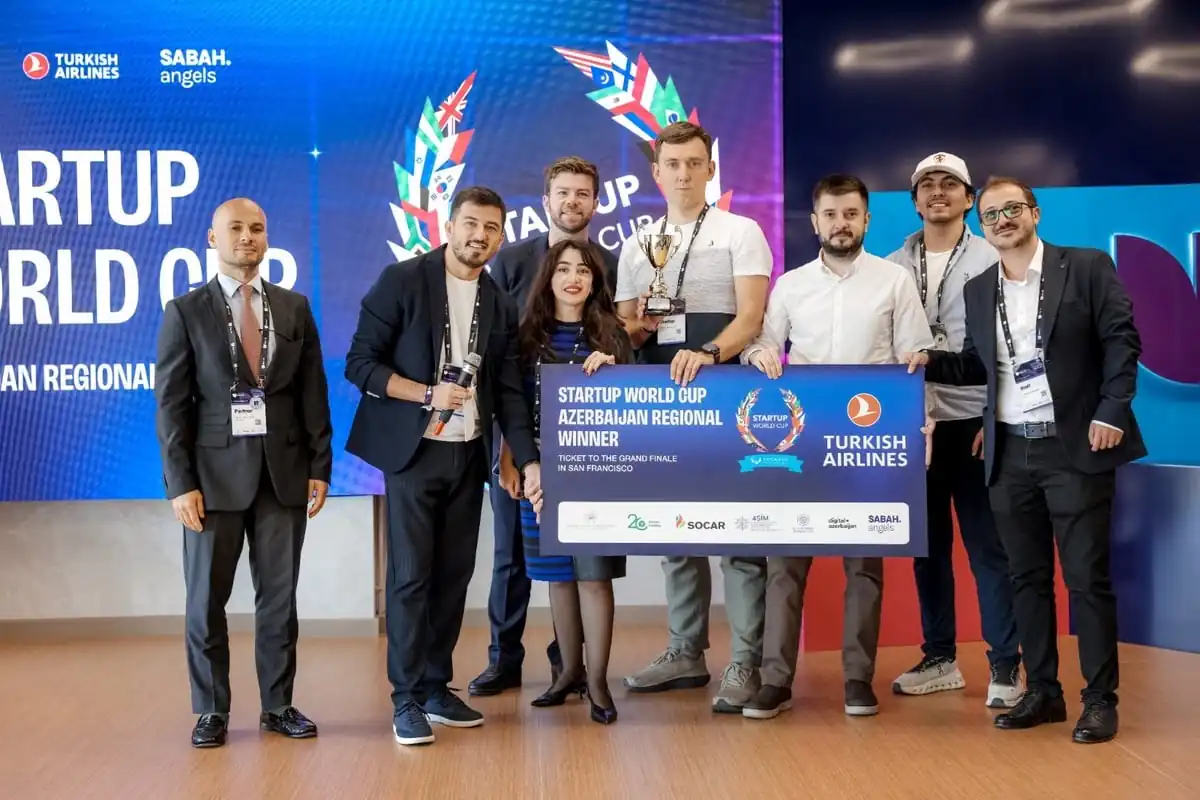 Attendees and startup founders at the Baku ID 2026 innovation festival in Baku.